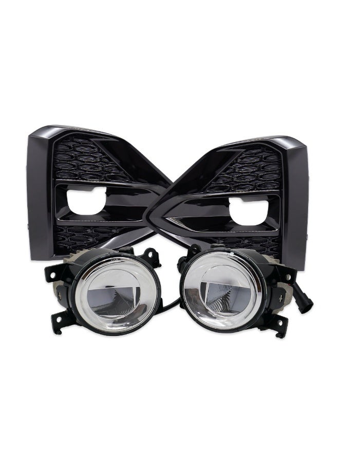 DLAA Pack of 2 Front NS1384L LED Fog Lamp with Black Cover, Wires & Switch Suitable for Maxima 2020-ON | 1 Year International Warranty - Image 2